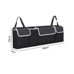 2-SOGA Oxford Cloth Car Storage Trunk Organiser Backseat Multi-Purpose Interior Accessories Black