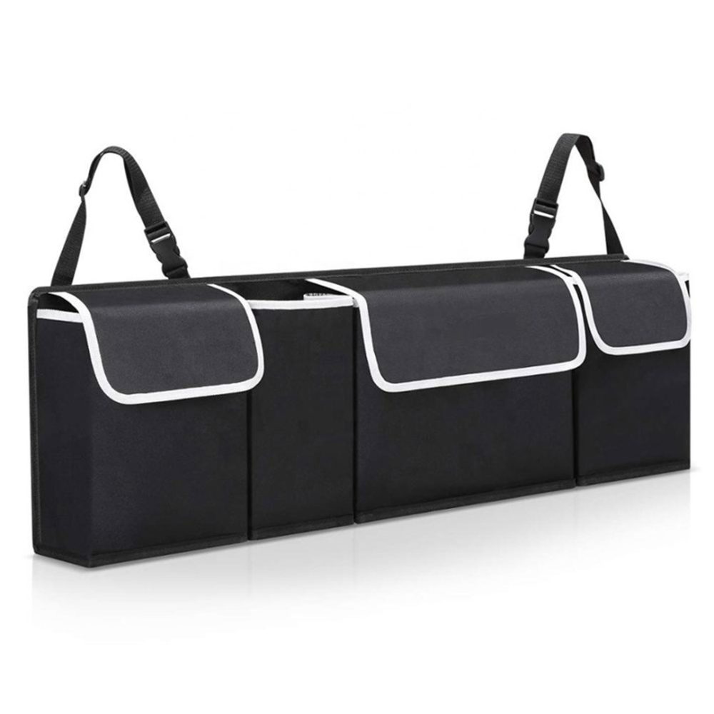 1-SOGA Oxford Cloth Car Storage Trunk Organiser Backseat Multi-Purpose Interior Accessories Black