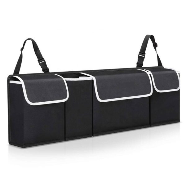 1-SOGA Oxford Cloth Car Storage Trunk Organiser Backseat Multi-Purpose Interior Accessories Black