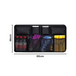 2-SOGA 2X High Quality Leather Car Rear Back Seat Storage Bag Organizer Interior Accessories Black