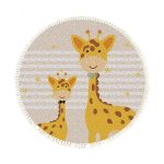 1-SOGA 120cm Cute Cartoon Animal Non-Slip Thick and Ultra-Soft Carpet Flannel Rug