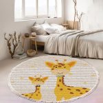 2-SOGA 2X 120cm Cute Cartoon Animal Non-Slip Thick and Ultra-Soft Carpet Flannel Rug