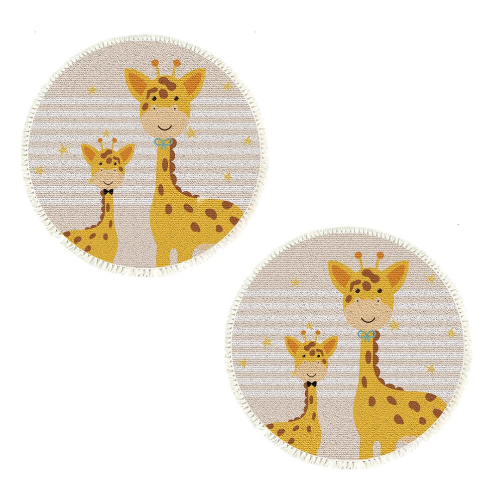 1-SOGA 2X 120cm Cute Cartoon Animal Non-Slip Thick and Ultra-Soft Carpet Flannel Rug