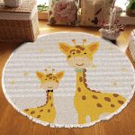 4-SOGA 2X 120cm Cute Cartoon Animal Non-Slip Thick and Ultra-Soft Carpet Flannel Rug