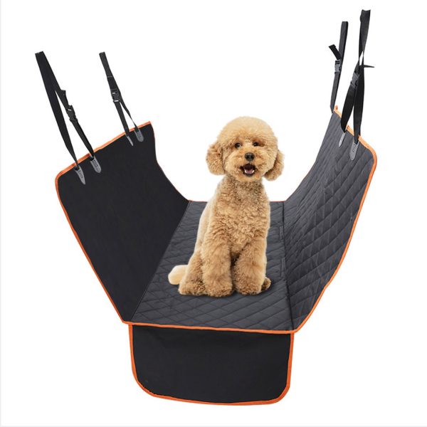1-SOGA 600D Oxford Cloth Waterproof Dog Car Cover Back Seat Protector Hammock Pet Mat Black