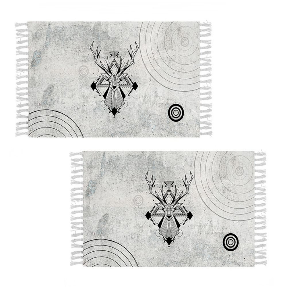 1-SOGA 2X 90cm Woven Minimalist Bedroom Area Rug Carpet