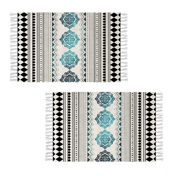 1-SOGA 2X 90cm Boho Bathroom Rug Vintage Kitchen Area Runner Rugs