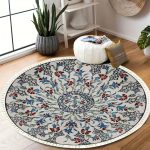 4-SOGA 2X 120cm Mandala Round Area Thick Anti-slip Doormat