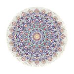 1-SOGA 120cm Mandala Round Area Thick Anti-slip Doormat