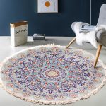 2-SOGA 120cm Mandala Round Area Thick Anti-slip Doormat