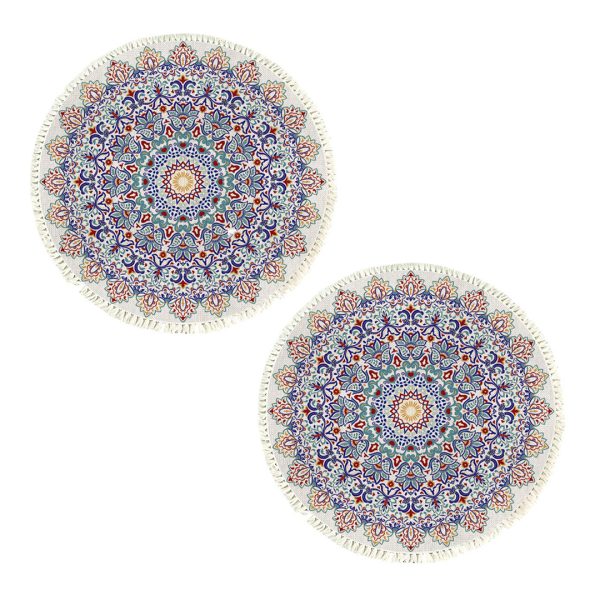1-SOGA 2X 120cm Mandala Round Area Thick Anti-slip Doormat