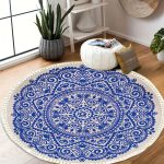 3-SOGA 2X 120cm Mandala Round Tapestry Indian Area Rug for Living Room Lounge