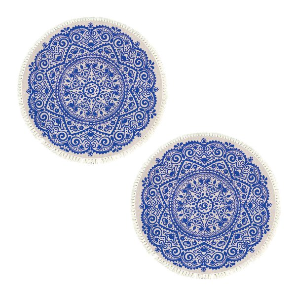 1-SOGA 2X 120cm Mandala Round Tapestry Indian Area Rug for Living Room Lounge