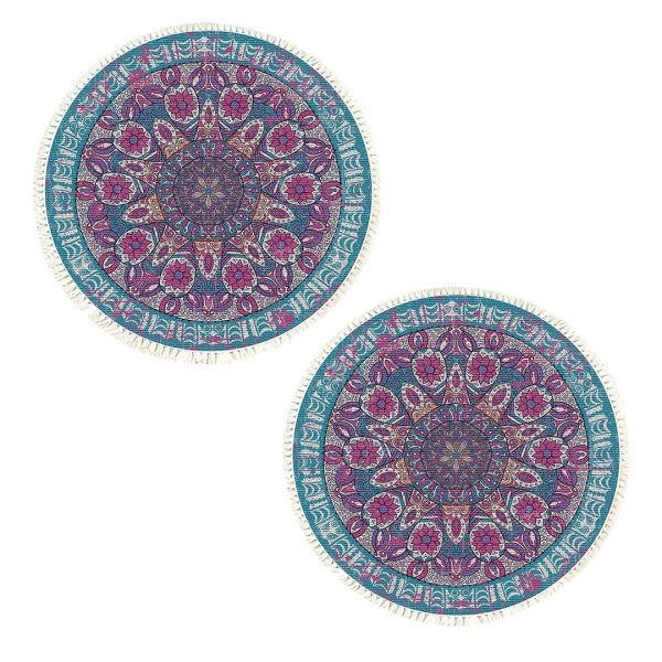1-SOGA 2X 120cm Mandala Area Rug for Living Room Lounge