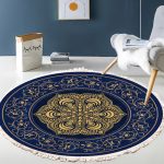 2-SOGA 90cm Area Rug Turquoise and Grey Abstract Art Painting Teal Anti-slip Doormat