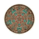 1-SOGA 90cm Mandala Round Area Thick Anti-slip Doormat