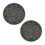 1-SOGA 2X 120cm Mandala Pattern Circle Area Rugs for Living Room Lounge