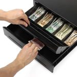 5-SOGA 2X 4 Bills 8 Coins Cash Tray With Lockable Lid Heavy Duty Spare Cash Tray Black