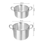 6-SOGA Stainless Steel 26cm 30cm Casserole With Lid Induction Cookware