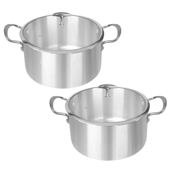 1-SOGA 2X Stainless Steel  26cm Casserole With Lid Induction Cookware