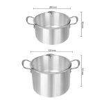 6-SOGA Stainless Steel 28cm 32cm Casserole With Lid Induction Cookware