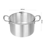 6-SOGA 2X Stainless Steel 28cm Casserole With Lid Induction Cookware