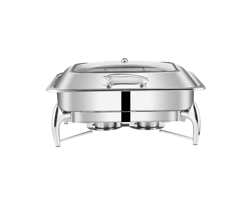 1-SOGA Stainless Steel Rectangular Chafing Dish Tray Buffet Cater Food Warmer Chafer with Top Lid