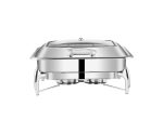 1-SOGA Stainless Steel Rectangular Chafing Dish Tray Buffet Cater Food Warmer Chafer with Top Lid