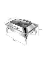 7-SOGA Stainless Steel Rectangular Chafing Dish Tray Buffet Cater Food Warmer Chafer with Top Lid