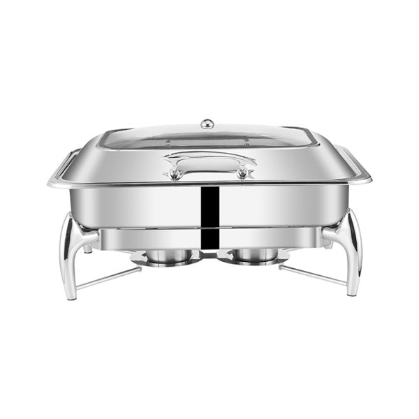 1-SOGA Stainless Steel Rectangular Chafing Dish Tray Buffet Cater Food Warmer Chafer with Top Lid