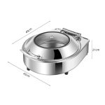 7-SOGA Stainless Steel Round Chafing Dish Tray Buffet Cater Food Warmer Chafer with Top Lid