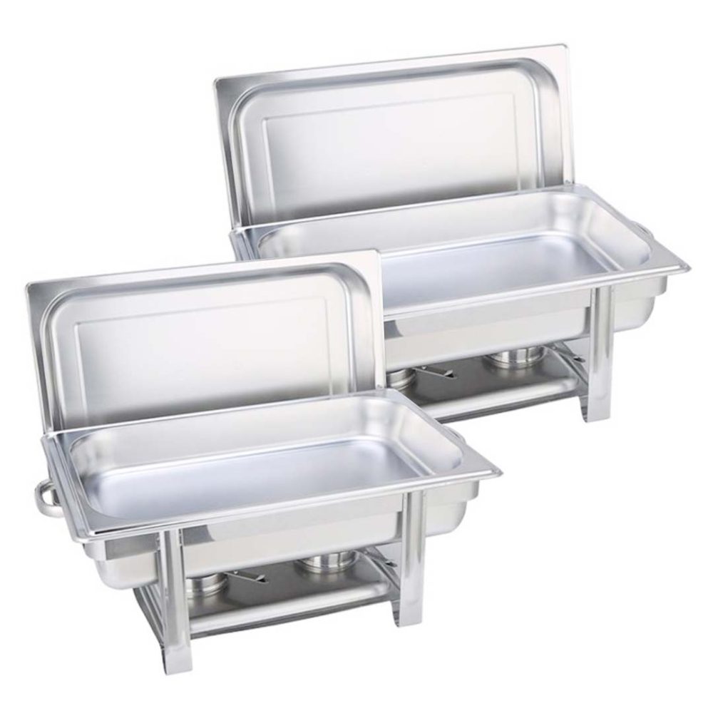 1-SOGA 2X Single Tray Stainless Steel Chafing Catering Dish Food Warmer