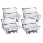 1-SOGA 4X Stainless Steel Chafing Single Tray Catering Dish Food Warmer