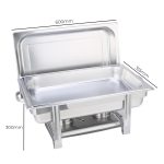 7-SOGA 4X Stainless Steel Chafing Single Tray Catering Dish Food Warmer