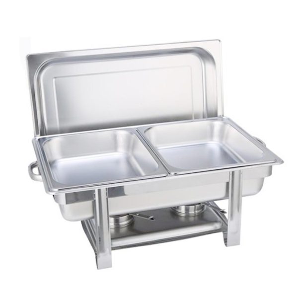 1-SOGA Double Tray Stainless Steel Chafing Catering Dish Food Warmer