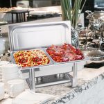 4-SOGA 4X Stainless Steel Chafing Double Tray Catering Dish Food Warmer