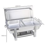 7-SOGA 4X Stainless Steel Chafing Double Tray Catering Dish Food Warmer