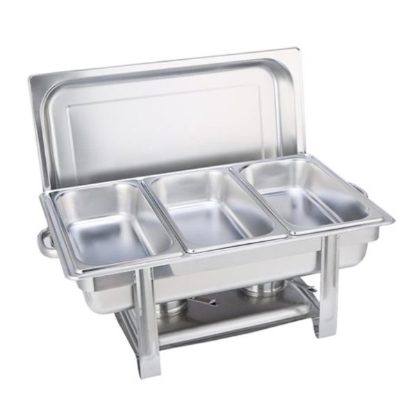 1-SOGA Triple Tray Stainless Steel Chafing Catering Dish Food Warmer