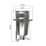 2-SOGA 2X 7L Round Stainless Steel Soup Warmer Marmite Chafer Full Size Catering Chafing Dish