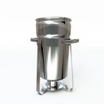4-SOGA 4X 7L Round Stainless Steel Soup Warmer Marmite Chafer Full Size Catering Chafing Dish