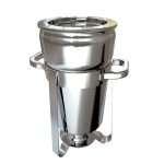 1-SOGA 11L Round Stainless Steel Soup Warmer Marmite Chafer Full Size Catering Chafing Dish