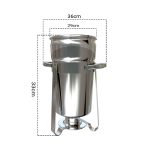 2-SOGA 4X 11L Round Stainless Steel Soup Warmer Marmite Chafer Full Size Catering Chafing Dish