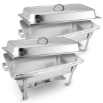 1-SOGA 2X 9L Stainless Steel Chafing Food Warmer Catering Dish Full Size