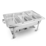 3-SOGA 3L Triple Tray Stainless Steel Chafing Food Warmer Catering Dish