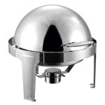 1-SOGA 6L Stainless Steel Chafing Food Warmer Catering Dish Round Roll Top