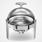 2-SOGA 2X 6L Stainless Steel Chafing Food Warmer Catering Dish Round Roll Top