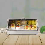 6-SOGA 59x38.5cm Silver Color Ceramic Serving Bowl Chafing Dish for Kitchen Essential