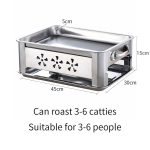 7-4X 45CM Portable Stainless Steel Outdoor Chafing Dish BBQ Fish Stove Grill Plate