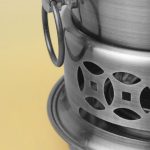 5-SOGA 2X Stainless Steel Mini Asian Buffet Hot Pot Single Person Shabu Alcohol Stove Burner with Lid