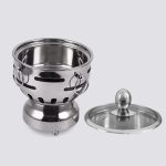 4-SOGA 2X Stainless Steel Mini Asian Buffet Hot Pot Single Person Shabu Alcohol Stove Burner with Glass Lid